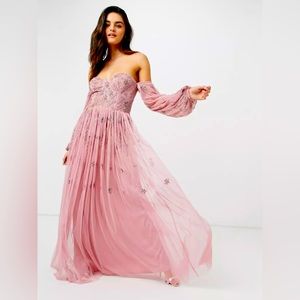 ASOS dust pink dress
